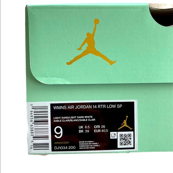 Air Jordan 14 Retro Low Women’s Aleali May ‘Fortune’ Size 9W / 7.5M DJ1034-200 - Picture 6 of 13